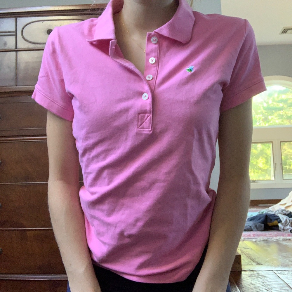 Pink collared button up